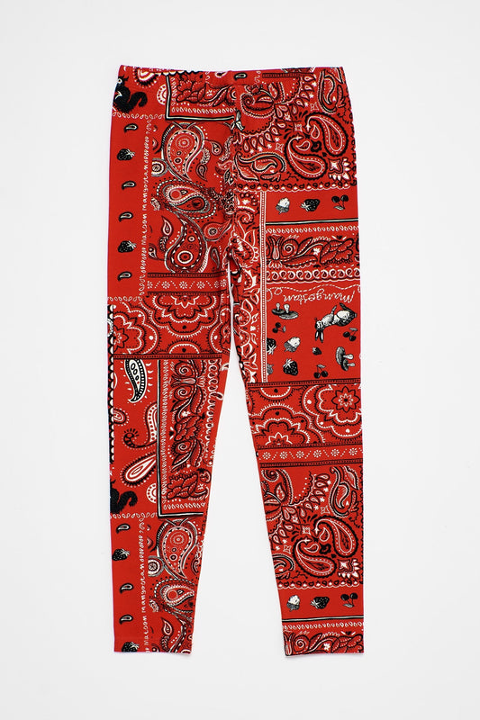 Bandana Leggings Red