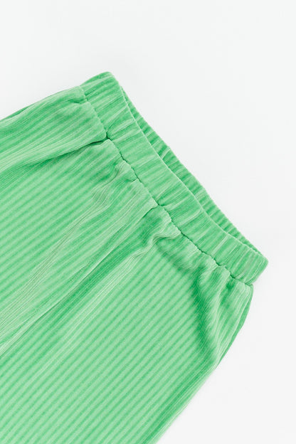 Cut & Sew Corduroy Pants LIGHT GREEN