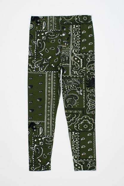 Bandana Leggings Green