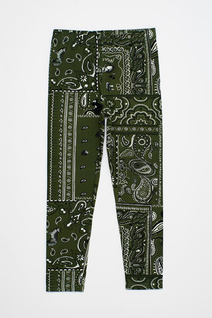 Bandana Leggings Green