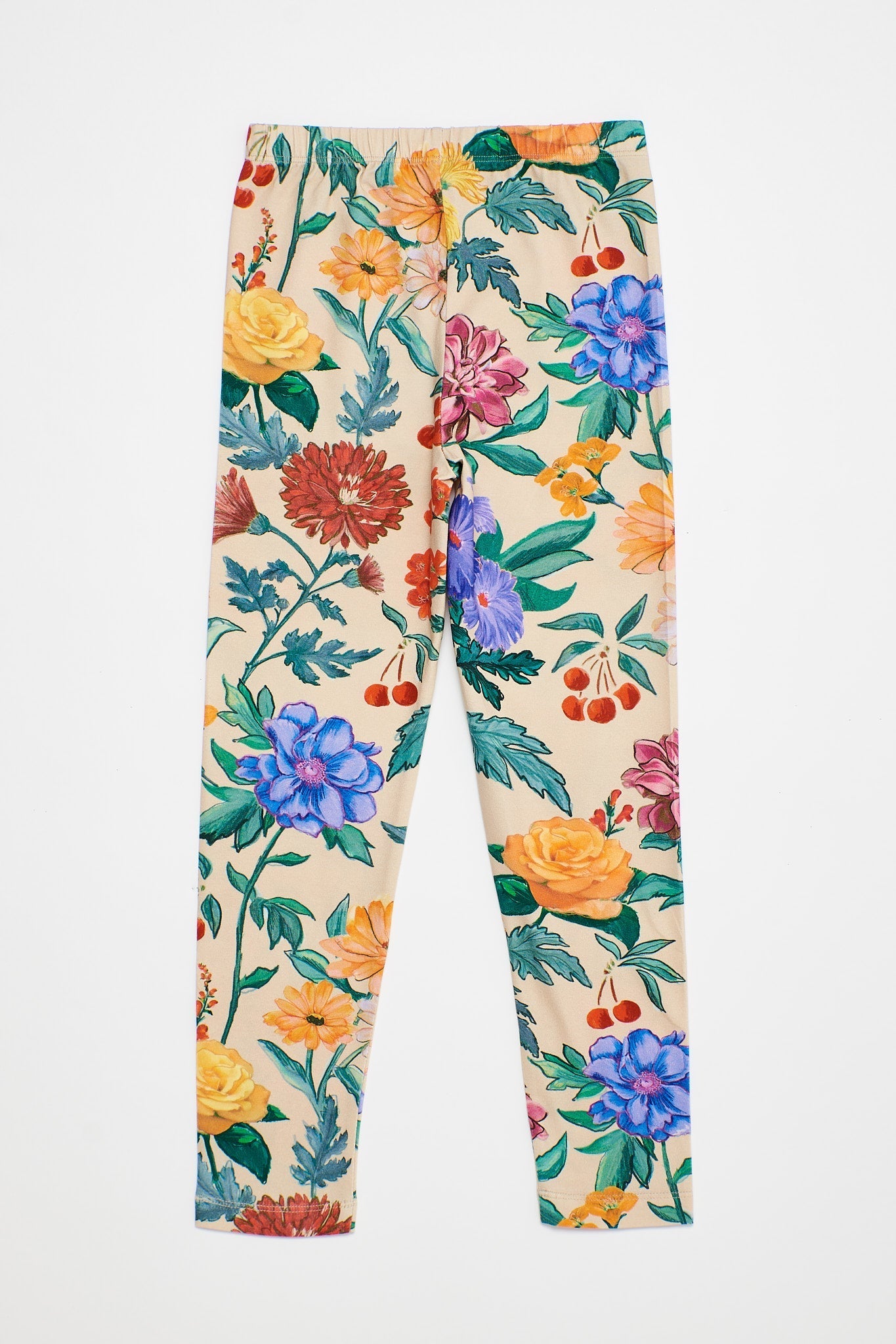 Flowers Leggings Beige