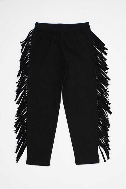 Fringes Leggings Black