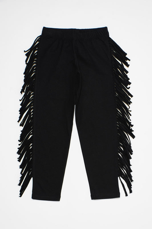 Fringes Leggings Black